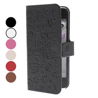 Little Evil Girl Pattern PU Leather Case for iPhone 5/5S (Assorted Colors)