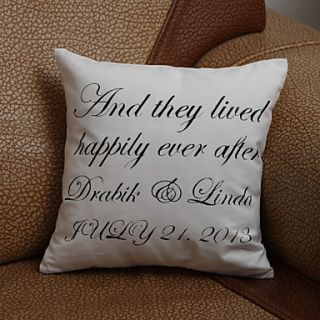 Personalized Four Lines Pillow Case (Pillow not included)
