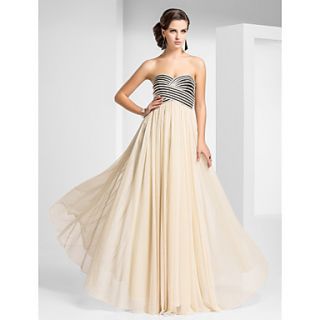 Sheath/Column Sweetheart Floor length Tulle Evening/Prom Dress With Criss Cross And Draping