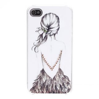 Lady Pattern Hard Case for iPhone 4/4S