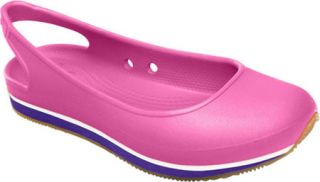 Womens Crocs Retro Slingback Flat   Fuchsia/Ultraviolet Casual Shoes