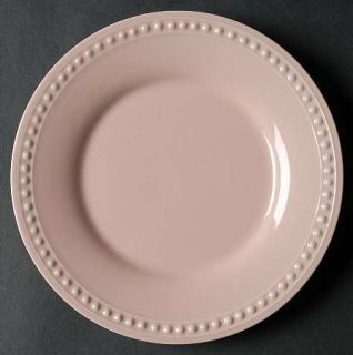  Pearl Pink Salad Plate, Fine China Dinnerware   All Pink,Embossed Dots,