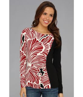 Tommy Bahama Moku Blooms Long Sleeve Top Womens Long Sleeve Pullover (Red)