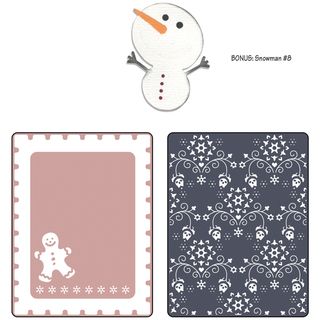 Sizzix Textured Impressions/bonus Sizzlits By Basic Grey nordic Holiday Gingerbread Man, Flowers