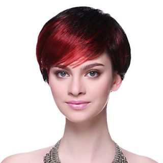 Capless High Quality Synthetic Mixed Color Short Straight Hair Wigs