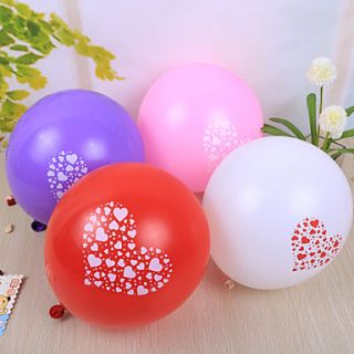 Pretty Heart Design Round Ballon   set of 50 (More Colors)