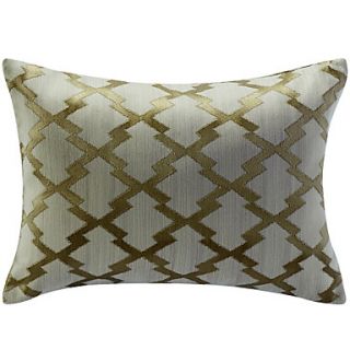 Beige Geometric Pattern Jacquard Decorative Pillow Cover