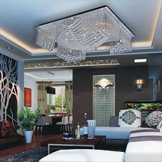 Crystal Beaded Ceiling Light with 4 G4 And 9 LEDs in Warm White Source