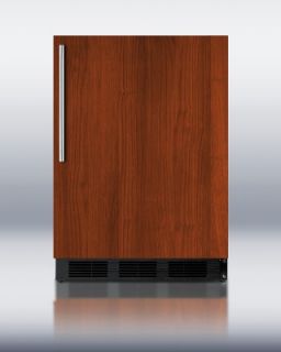 Summit Refrigeration 24 in Undercounter Refrigerator w/ Door Storage & Auto Defrost, Jet Black, 5.5 cu ft