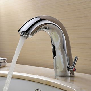 Sprinkle by Lightinthebox   Chrome Bathroom Sink Faucet with Automatic Sensor (Hot and Cold)