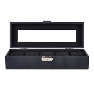 Modern Leatherette And Alloy Unisex Jewelry Box For Watches