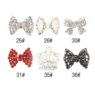 5PCS 3D Alloy Nail Decorations Diamond No.5(Assorted Color)