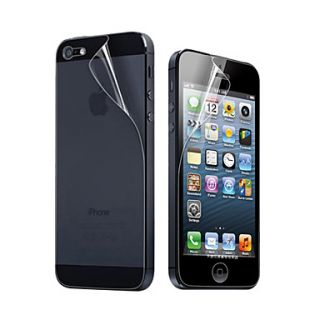 12X Clear Front and Back Screen Protector for iPhone 5