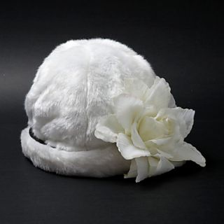 Fashion Fur With Flower Wedding/ Partying/ Honeymoon Hat