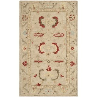 Safavieh Hand made Anatolia Beige/ Beige Wool Rug (3 X 5)