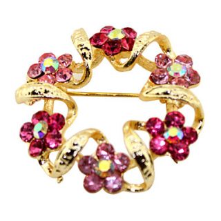 Gorgeous Alloy With Crystal Flower Womens Brooch
