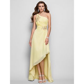 A line/Princess One Shoulder Asymmetrical Chiffon Evening/Prom Dress