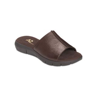 A2 BY AEROSOLES Wiplomacy Comfort Slide Sandals, Brown, Womens