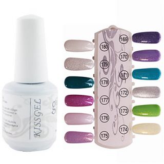 1PCS Sequins UV Color Gel Nail Polish No.169 180 Soak off(15ml,Assorted Colors)