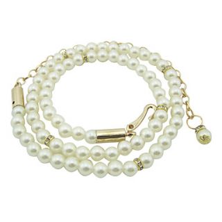 Delicate Pearls Womens Fashion/Party Belt With Rhinestone