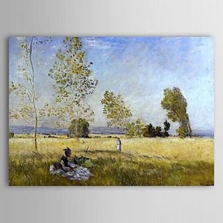 Famous Oil Painting Meadow at Bezons by Claude Monet