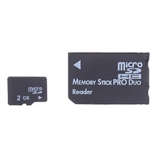 2GB Micro SD/TF SDHC Memory Card and Micro SD SDHC to MS Adapter