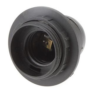 E27 Base Screw Thread Bulb Socket Lamp Holder (Black)