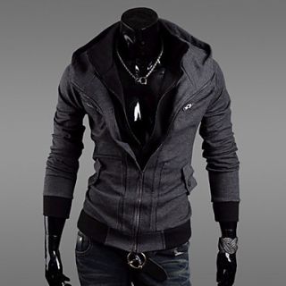 Mens Two Pieces Like Thick Fleece Hoodie Jacket