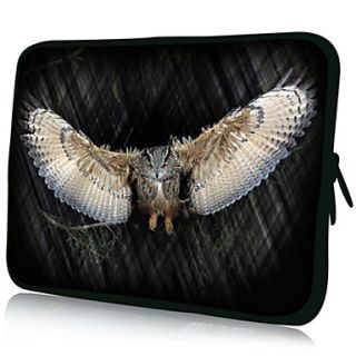 Flying OwlPattern Nylon Material Waterproof Sleeve Case for 11/13/15 LaptopTablet
