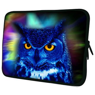 Blue OwlPattern Nylon Material Waterproof Sleeve Case for 11/13/15 LaptopTablet