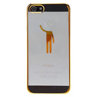 Transparent Hard Case with Gold Frame for iPhone 5/5S