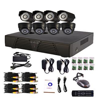 8 Channel Home and Office DIY CCTV DVR System(P2P Online,4 D1 Recording)