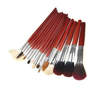15PCS Red Handle Makeup Brush Kits With Red Pouch
