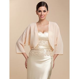 3/4 Sleeve Chiffon Evening/Casual Wrap/Jacket (More Colors)
