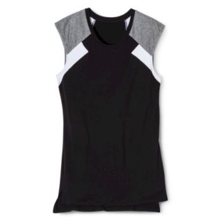 Mossimo Womens Colorblock Muscle Tee   Black XS