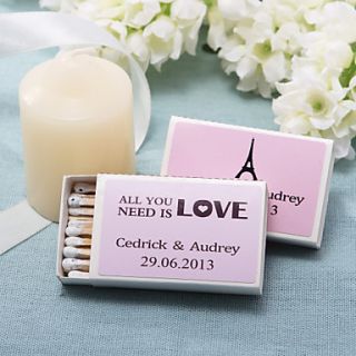 Personalized Matchboxes   All You Need Is Love (Set of 12)