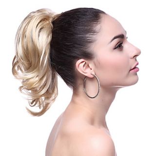 Top Grade Synthetic Short Blonde Wavy Ponytail