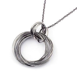 Punk Style Alloy Circle Pendant Necklace(Assorted Colors)