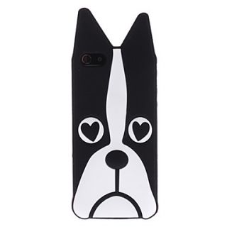 Black Dog Pattern Soft Case for iPhone 5/5S