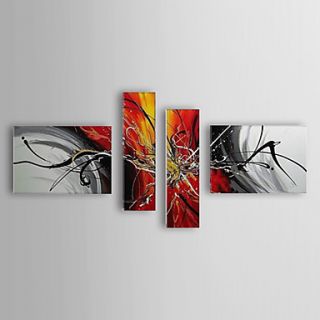 Hand Painted Oil Painting Abstract Set of 4 1307 AB0453