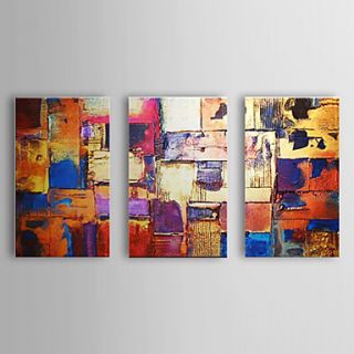 Hand Painted Oil Painting Abstract Set of 3 1307 AB0458