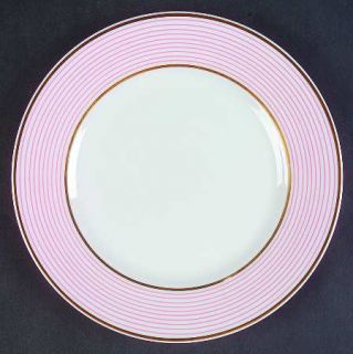 Raynaud Crinoline Pink Salad Plate, Fine China Dinnerware   Pink Concentric Ring