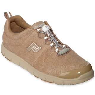 Propet Travel Walker Suede Shoes, Taupe Suede, Womens