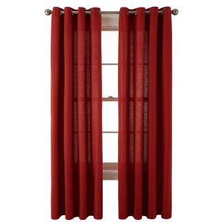 JCP Home Collection  Home Holden Grommet Top Cotton Curtain Panel, Red