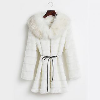 Long Sleeve Shawl Faux Fur Party/Casual Coat(More Colors)
