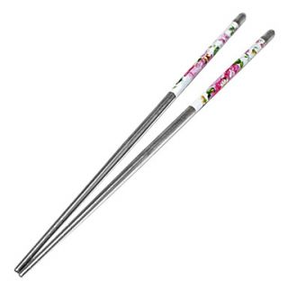 Flower Design Stainless Steel Chopsticks