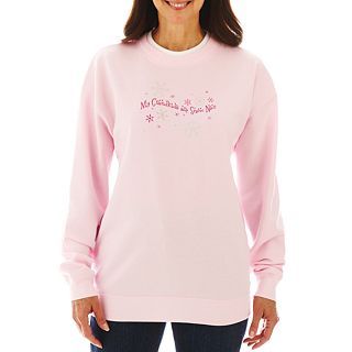 Holiday Sweatshirt, Pink, Womens