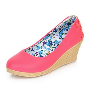 Leatherette Wedge Heel Round Toe With Braided Strap Party / Evening Shoes (More Colors)