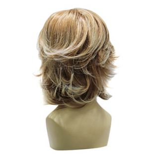 Top Grade Synthetic Light Brown Short Wavy Wig for Sexy Ladies