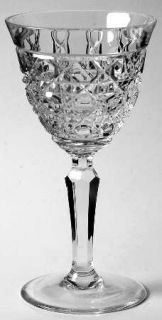 Rexxford Solitaire Cordial Glass   Cut Cane/Box Design On Bowl, Clear